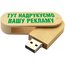 Дерев'яний USB флеш-накопичувач - бежевий