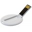 Круглая USB флешка-карта - белый