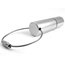 Цилиндрическая USB флешка из алюминия - серебро